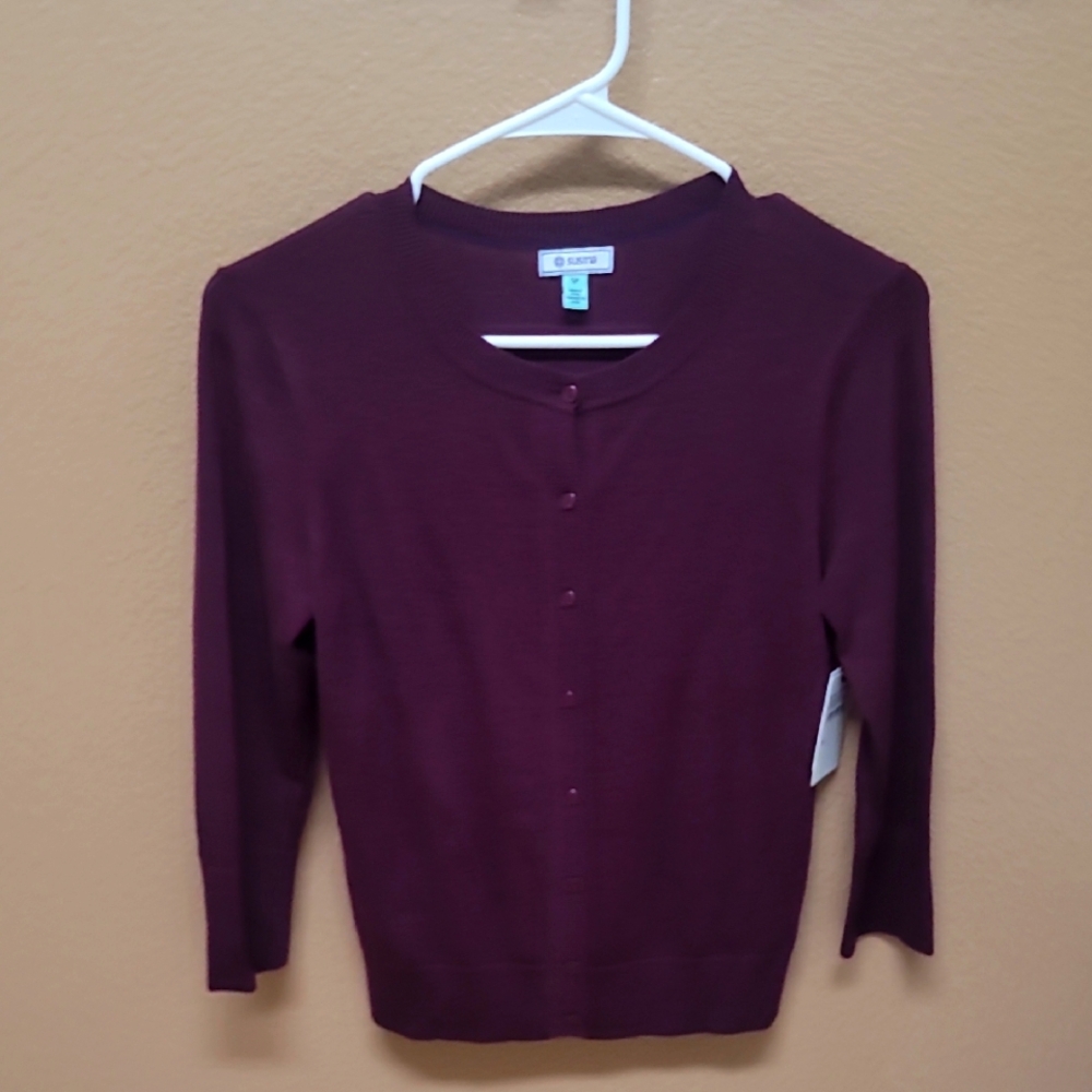 NWT Susina Deep Red Knit Sweater 💜❤️